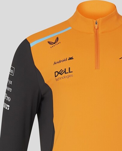 MCLAREN RACING-Teamwear Quarter Zip Top McLaren Official Formule 1 Homme Orange/Gris-2