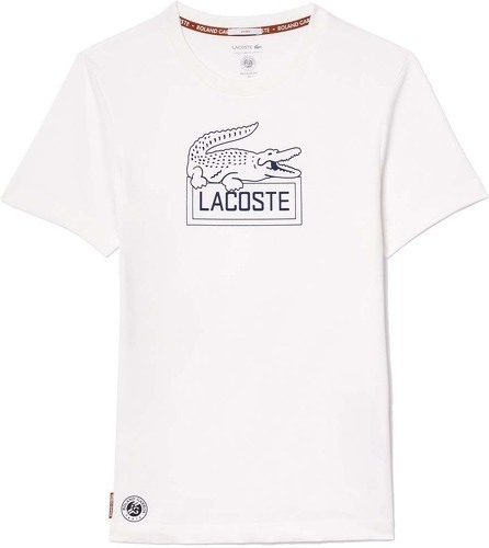 LACOSTE-T-Shirt Lacoste Sport Roland Garros Unisex Blanc-image-1