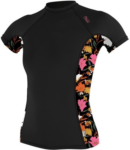 O’NEILL-O'Neill Femmes Side Print Short Sleeve Rash Guard - Black /-0