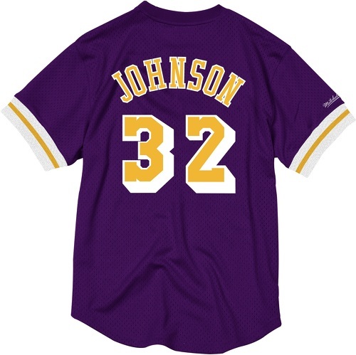 Mitchell & Ness-Maillot En Maille Avec Nom Et Numéro Los Angeles Lakers Magic Johnson-1