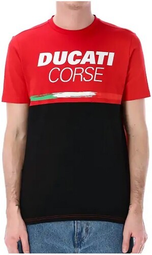 DUCATI CORSE-T-shirt homme Ducati Racing - Ducati Corse Moto GP Homme Rouge/Noir-1