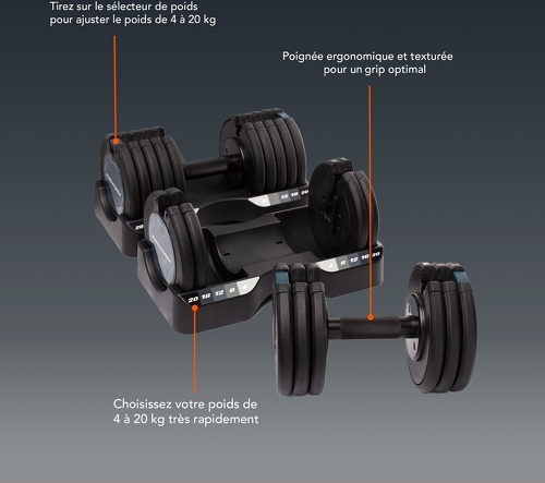 PRO FORM-Kit d'haltères de 20kg réglable (paires) ProForm-1