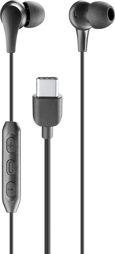 Cellular Line-AURICULAR CABLE USB-C MS NEGRO-image-1