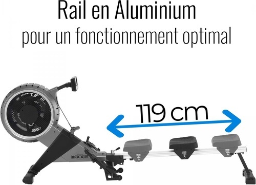 MAXXUS-Maxxus ® Rameur 7.4 Avec Rail Repliable - Rameur-4