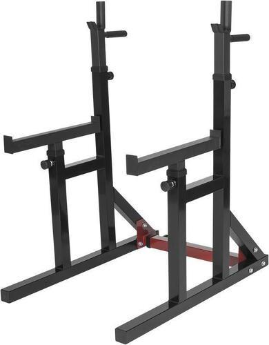 GORILLA SPORTS-Multi Rack à squat + barre longue 170cm + 30kg de poids en plastique-2