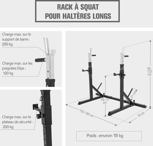 GORILLA SPORTS-Multi Rack Réglable - Repose barre-1