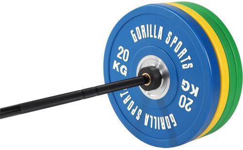 GORILLA SPORTS-Set d'haltère Olympique Premium avec disques Bumper 140 kg-1