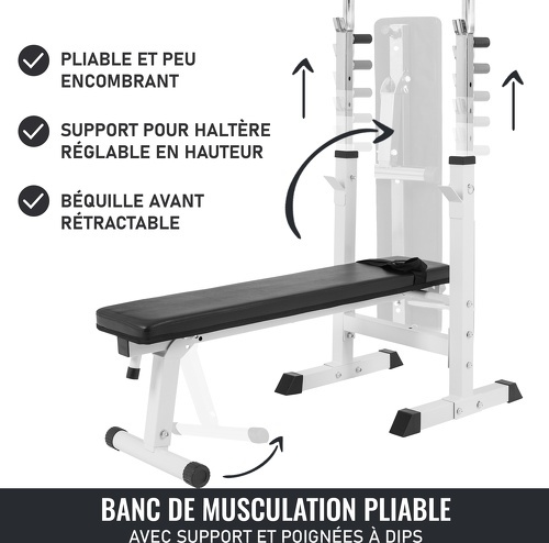 GORILLA SPORTS-Banc de musculation avec support de barres-2