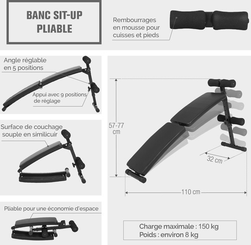 GORILLA SPORTS-Banc de Musculation Pliable-2