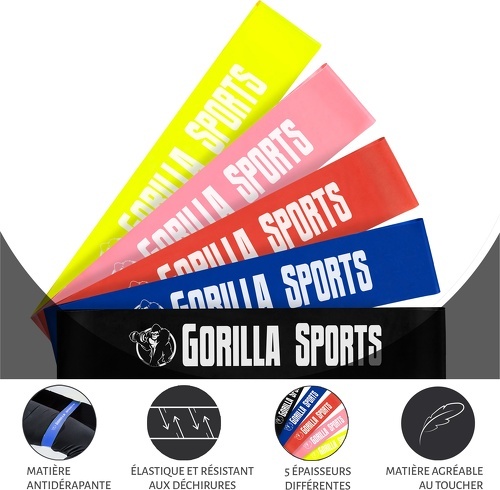 GORILLA SPORTS-Bandes de résistance courtes-2