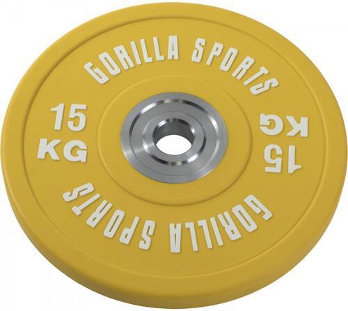 GORILLA SPORTS-Disques Bumpers en caoutchouc renforcé Pros de 5 kg à 25 kg-image-1