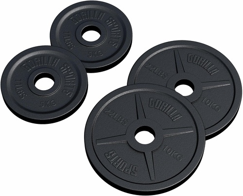 GORILLA SPORTS-Disques Olympiques en fonte 1 à 30kg - 50/51 mm-1