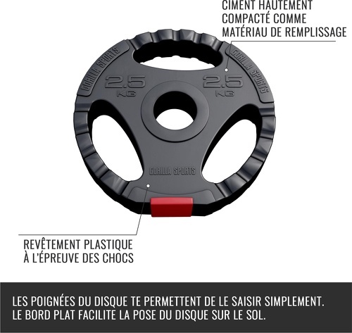 GORILLA SPORTS-50/51 Mm 1,25 Kg15 Kg - Disques-3