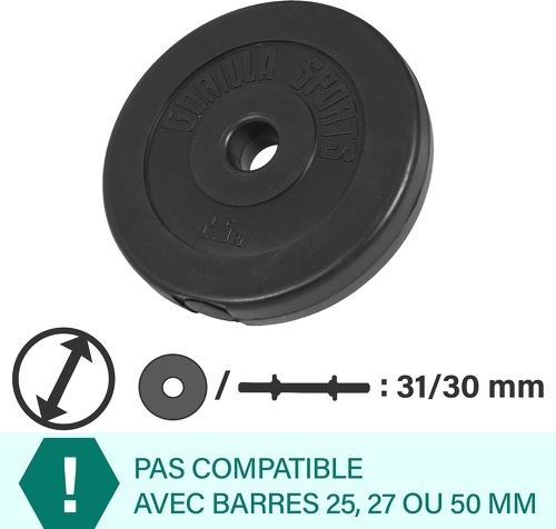 GORILLA SPORTS-Disques de 1,25 KG à 15 KG ou lots de 30 KG-1