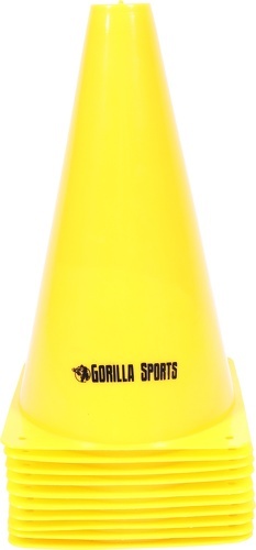 GORILLA SPORTS-Lot de 10 cônes d'entraînement - 3 hauteurs au choix : 17 cm - 23 cm - 30 cm-0