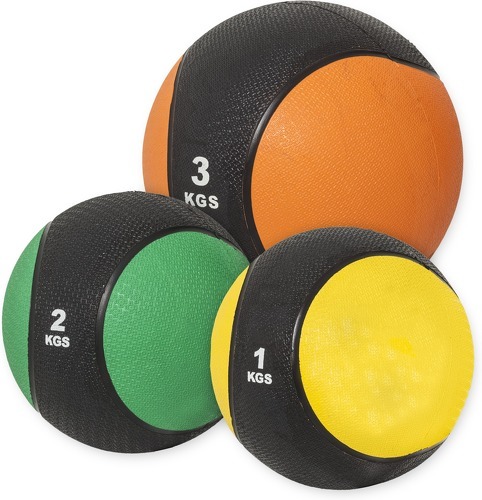 GORILLA SPORTS-Lot de 3 médecine balls (1kg, 2kg et 3kg)-0