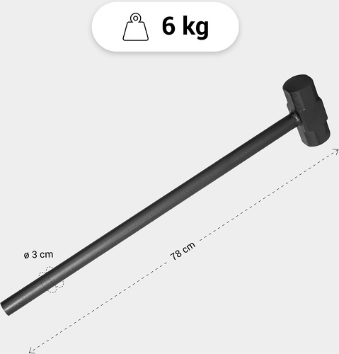 GORILLA SPORTS-Marteau en acier de gymnastique 6kg-3