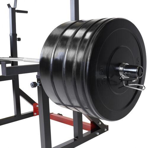 GORILLA SPORTS-Pack haltérophile avec haltère long et rack à squat 170 kg-2