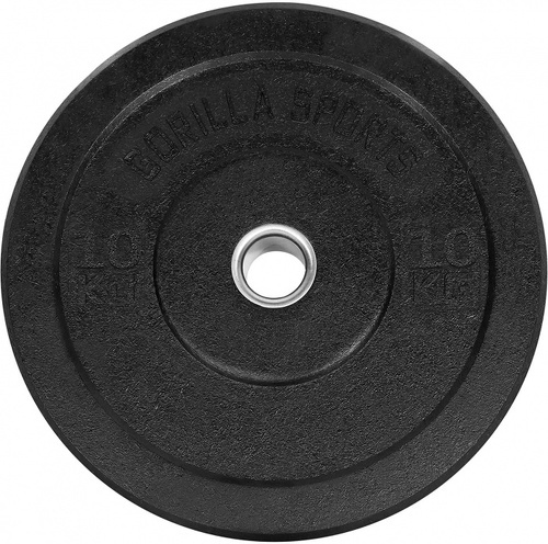 GORILLA SPORTS-Set d'haltère Olympique semi-pro avec disques Bumper 140 kg-3