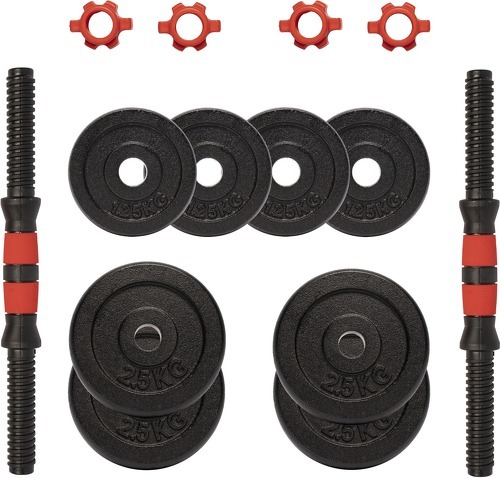 GORILLA SPORTS-Sets D'Haltères 15 ou 25kg avec Disques Fonte 25 mm-2