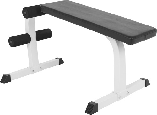 GORILLA SPORTS-Banc de musculation DC / abdominaux décliné fixe / Banc de musculation Sit Up blanc-image-1