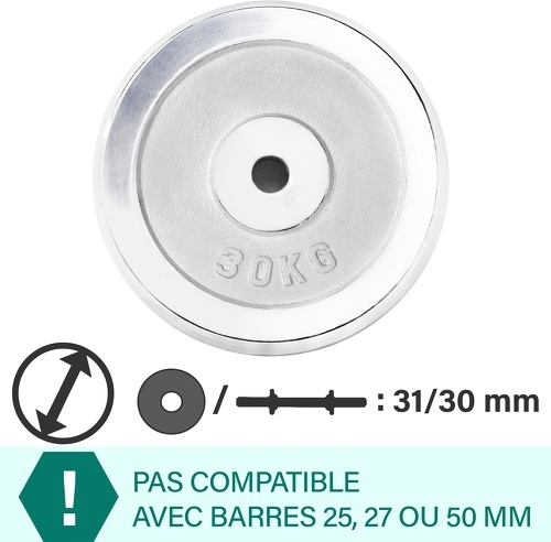 GORILLA SPORTS-Poids chromés de 0,5 à 30kg, 31 mm - Disques-1