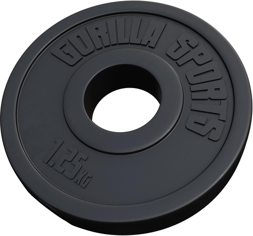 GORILLA SPORTS-Disques Olympiques en plastique - 50/51mm | De 1,25 KG à 15 KG et disponible en lot-0