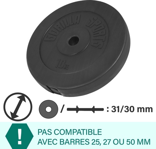 GORILLA SPORTS-Disques de 1,25 KG à 15 KG ou lots de 30 KG-1