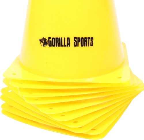 GORILLA SPORTS-Lot de 10 cônes d'entraînement - 3 hauteurs au choix : 17 cm - 23 cm - 30 cm-3