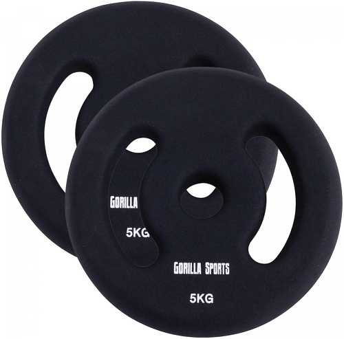 GORILLA SPORTS-Paire de disques à poignées Néoprène - De 2 x 1 à 2 x 5 KG-0