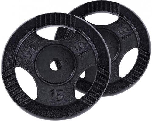 GORILLA SPORTS-Paire de poids en fonte avec poignées de 30kg (2x15kg) de diamètre 31mm-2