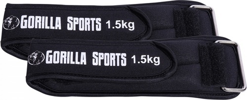 GORILLA SPORTS-Sangles lestées avec fixation scratch pour poignets et chevilles (2 x 0,5 kg à 2 x 2 kg)-image-1