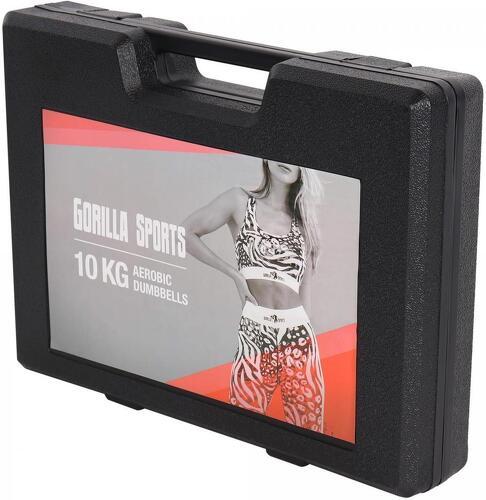 GORILLA SPORTS-Set d'haltères fitness de 10 kg + coffret de rangement-4