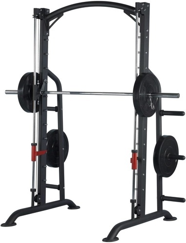 GORILLA SPORTS-Station Power rack - station de musculation pour squats et développé-couché - Barre guidée-3