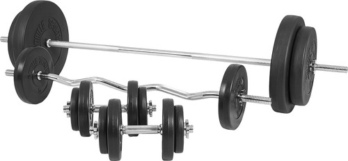 GORILLA SPORTS-Banc de musculation simple avec set d'haltères de 97,5KG-1