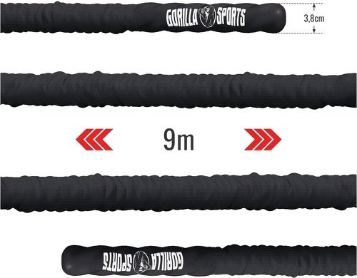 GORILLA SPORTS-Corde ondulatoire | BATTLE ROPE | 6 variantes-4