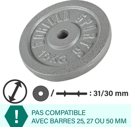 GORILLA SPORTS-Pack Rack de rangement et poids en fonte diamètre 31mm-3