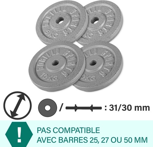 GORILLA SPORTS-Disques de poids en fonte - De 0,5 KG à 30 KG-1