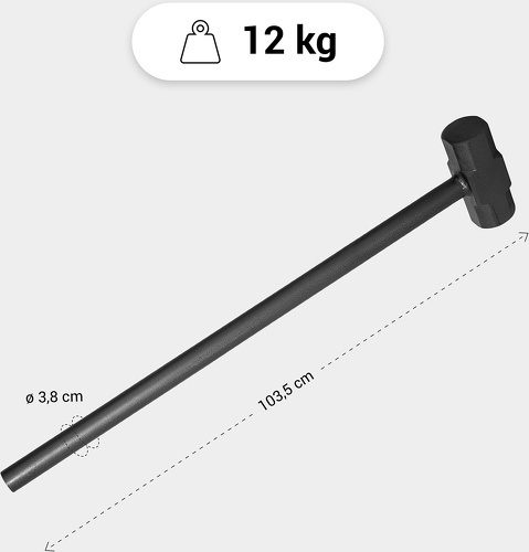 GORILLA SPORTS-Marteau en acier de gymnastique 12kg-3