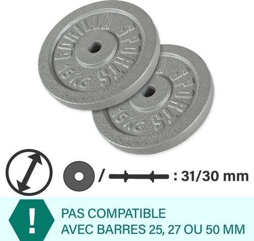 GORILLA SPORTS-Disques de poids en fonte - De 0,5 KG à 30 KG-1