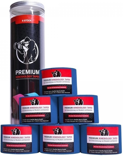 GORILLA SPORTS-Sets De 6 Bandes De Kinésiologie - 5 Cm - 30 M-0