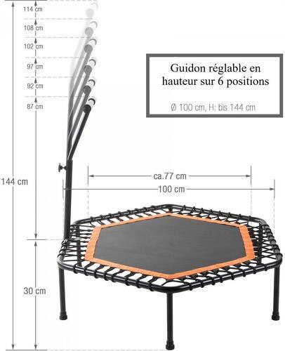 GORILLA SPORTS-Trampoline de Fitness / Gymnastique avec guidon réglable-3