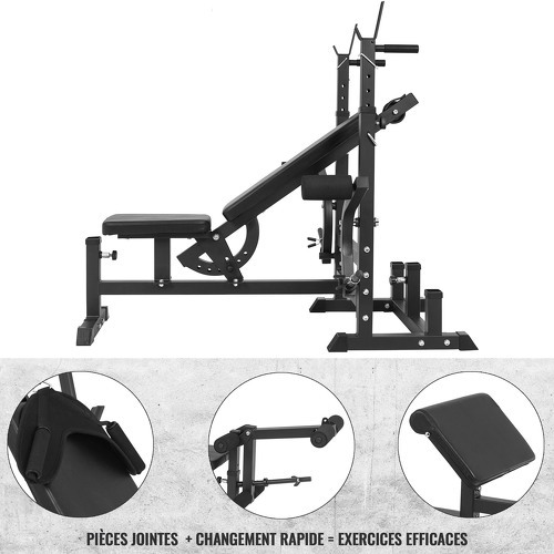 GORILLA SPORTS-Banc de musculation universel avec support pour haltères-3