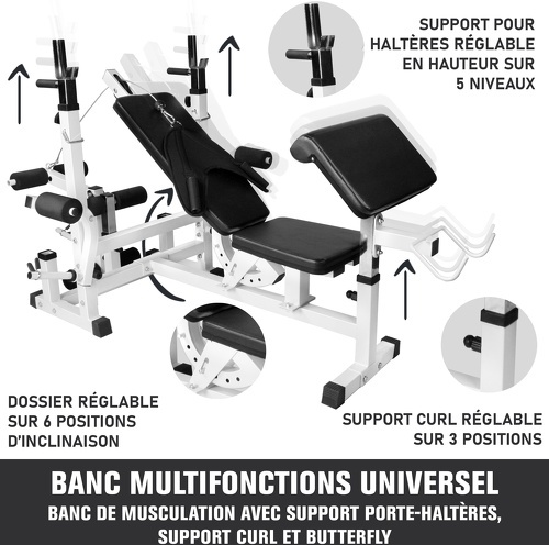 GORILLA SPORTS-Banc de musculation universel avec support pour haltères-4