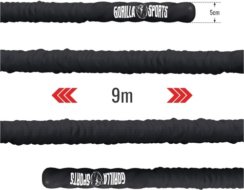 GORILLA SPORTS-Corde ondulatoire | BATTLE ROPE | 6 variantes-4