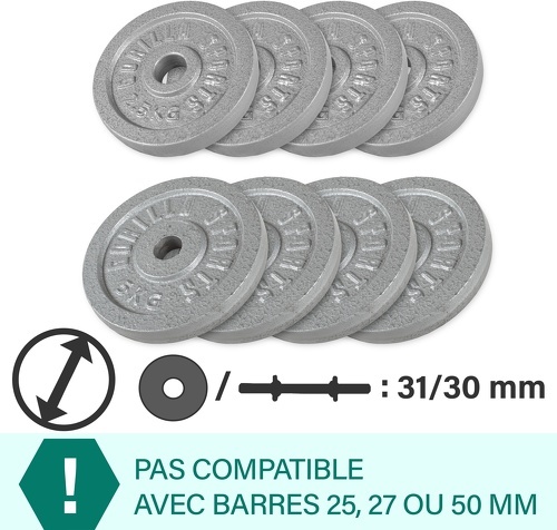 GORILLA SPORTS-Disques de poids en fonte - De 0,5 KG à 30 KG-1