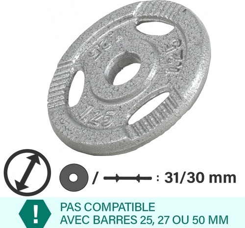 GORILLA SPORTS-Poids en fonte de diamètre 31mm - Disques-1