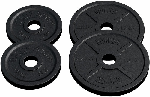 GORILLA SPORTS-Disques Olympiques en fonte 1 à 30kg - 50/51 mm-0