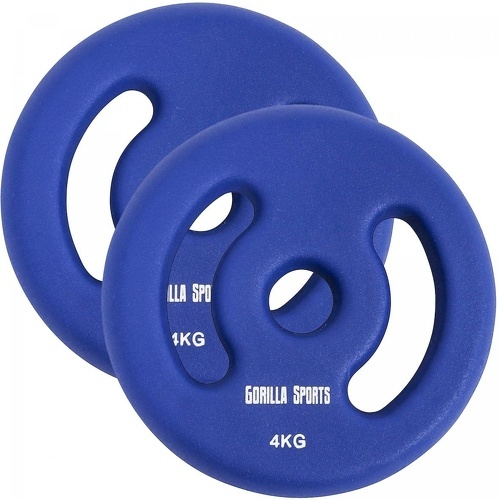 GORILLA SPORTS-Paire de disques à poignées Néoprène - De 2 x 1 à 2 x 5 KG-0