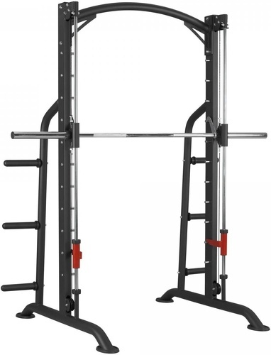 GORILLA SPORTS-Station Power rack - station de musculation pour squats et développé-couché - Barre guidée-0